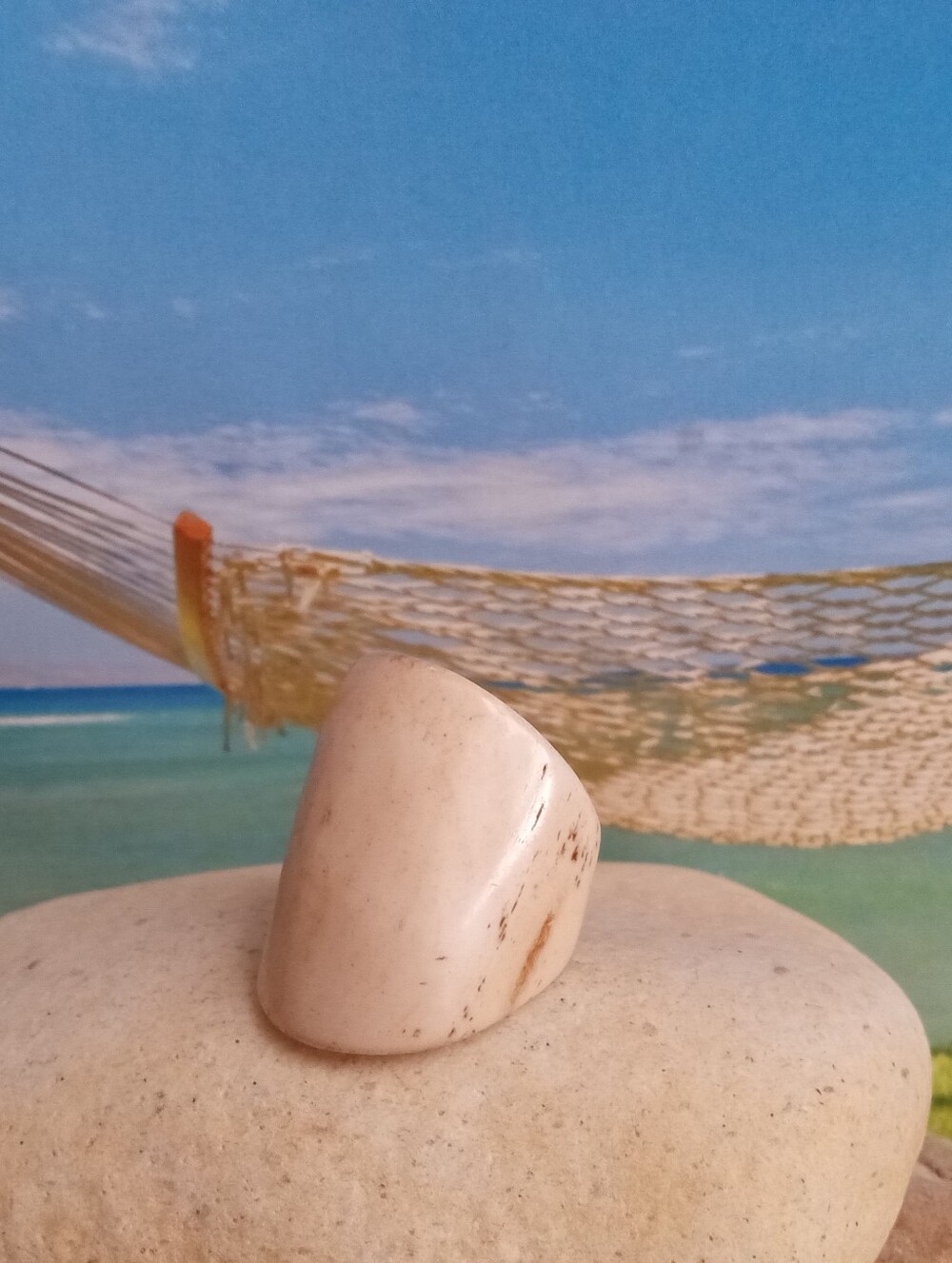 West Coast Girl ~ Hand-Carved Bone Ring ~ California Girl